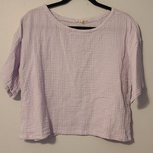 Eileen Fisher lilac cropped top